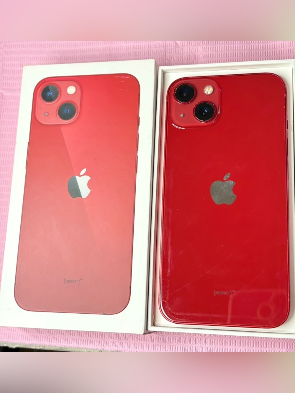 iPhone 13 Blocked by AT&T Red Gloss Smartphone Back Panel 128 gb good condition.